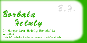borbala helmly business card